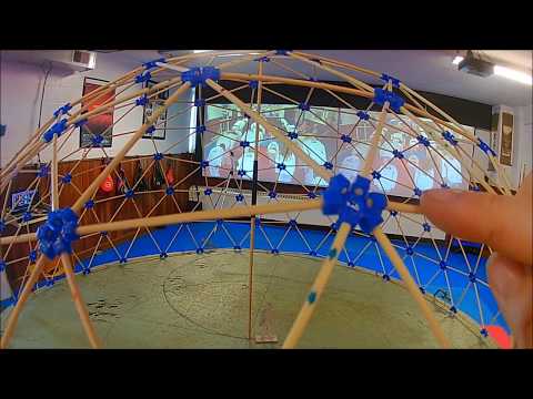 Geodesic Dome - building scale model. Timelapse.