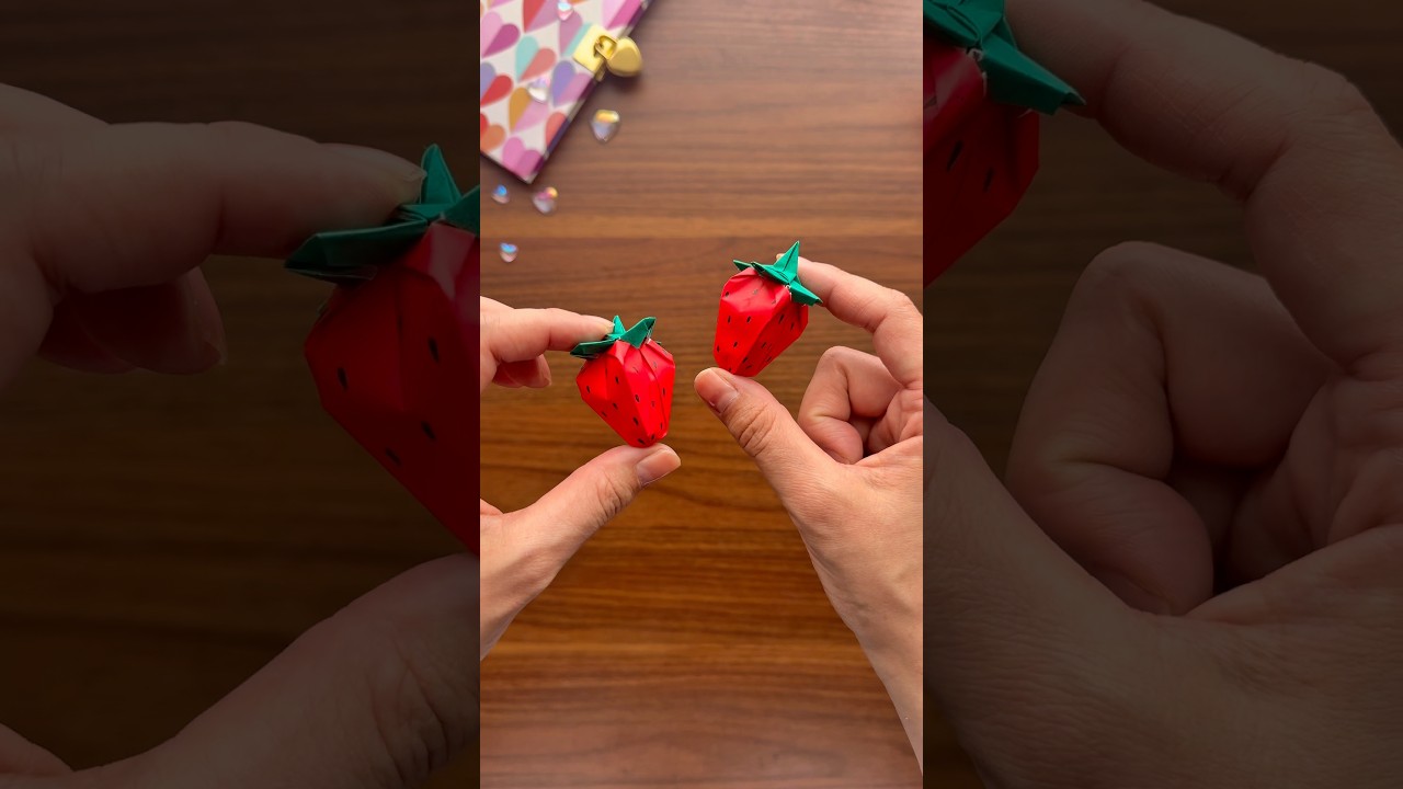 リアルで可愛い折り紙いちご🍓