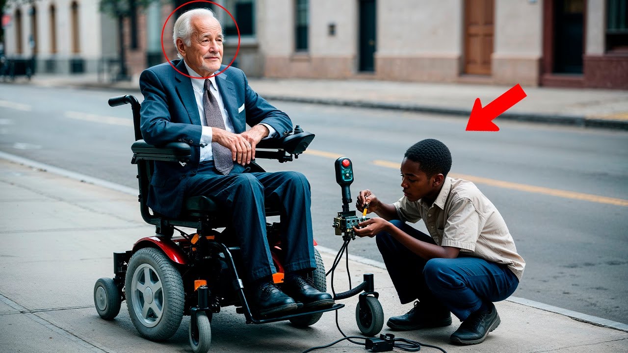 A Black Boy Fixes an Old Man’s Wheelchair, but What Follows Leaves His Family Speechless...