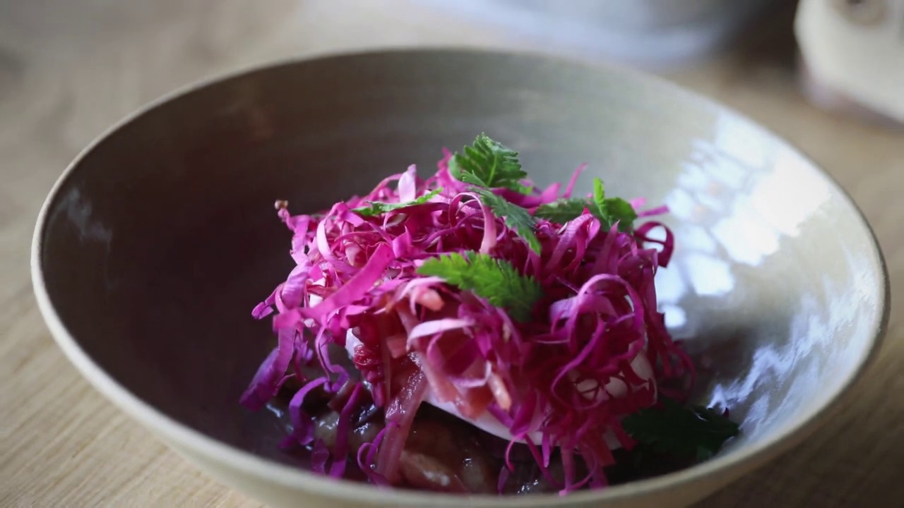 Restaurant Alimentum - Fra jord til bord - Rababerdessert