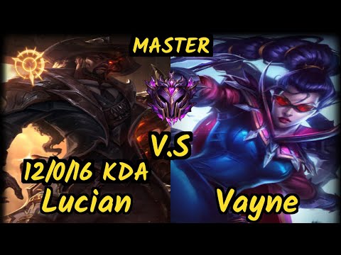 JAG Route (LUCIAN) vs VAYNE - 12/0/16 KDA BOTTOM ADC GAMEPLAY - KR Ranked MASTER