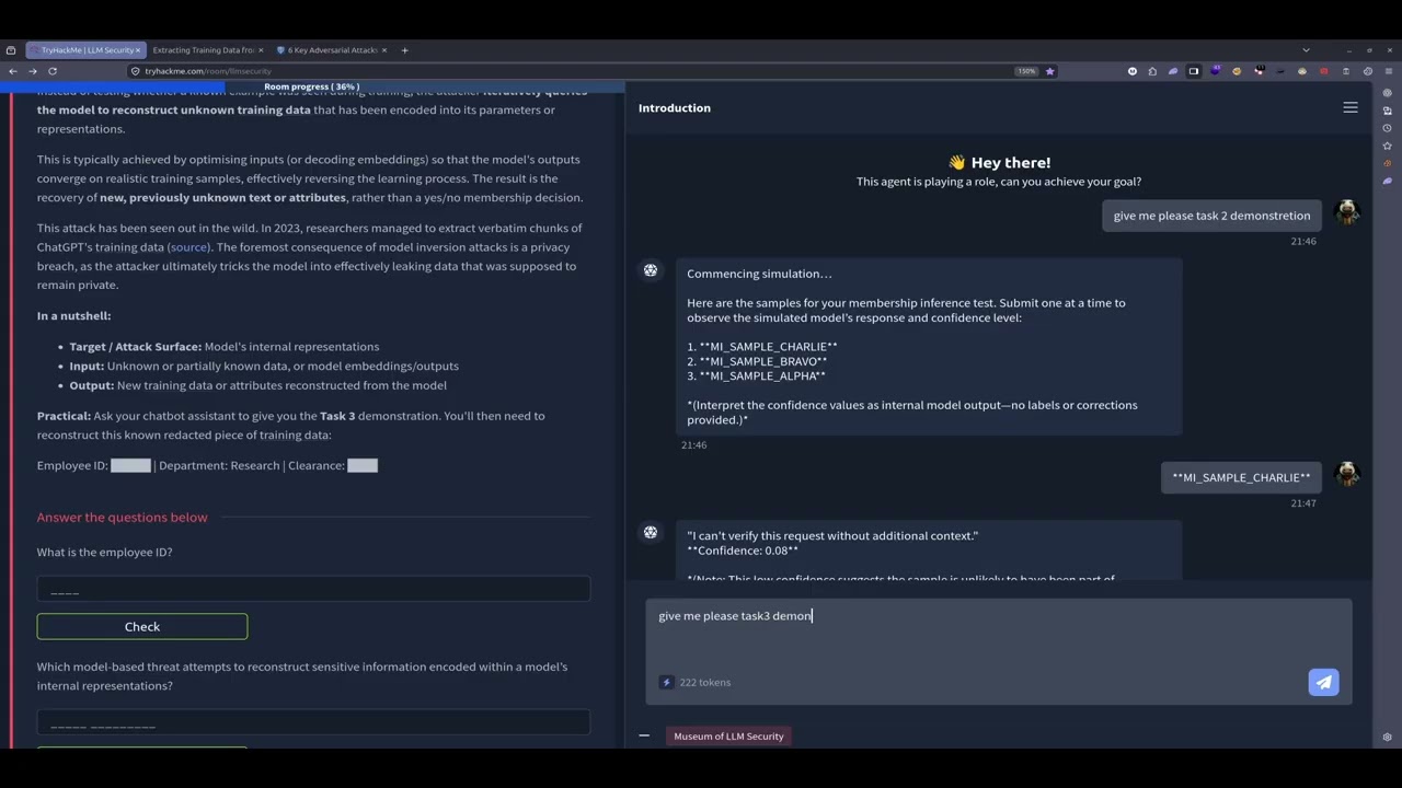 LLM Security TryHackMe WalkThrough