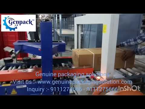 Fully automatic taping & and strapping machine for cartons
