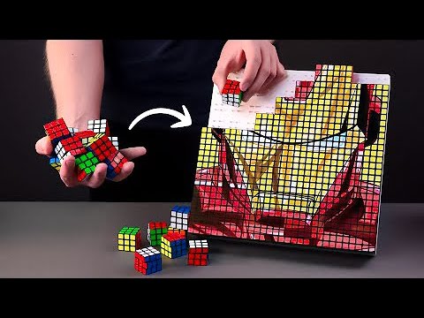 I Bought 100 Rubik's Cubes to Made This