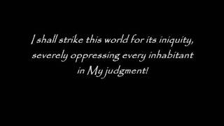 END TIMES REVELATION: "Thus Says The God of Judgement"