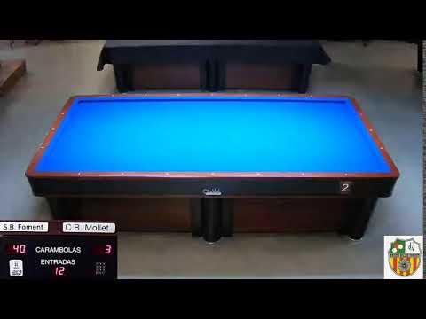 LLIGA CATALANA 3 BANDES 1ª. DIV  -  S.B. FOMENT MOLINS  vs  C.B.MOLLET A