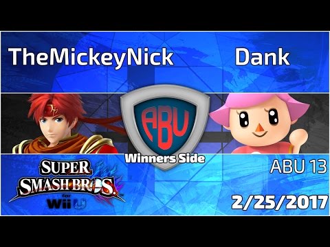 ABU Monthly 013: Dank vs TheMickeyNick - SSB4 Singles Winners R1