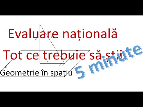 Evaluare nationala 2024 - tot ce trebuie sa stii in 5 minute - geometrie in spatiu