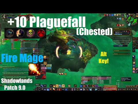 +10 Plaguefall Chested - Level 60 Night Fae Fire Mage PoV - World of Warcraft Shadowlands