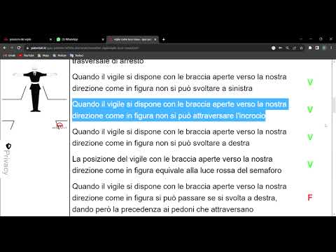 ITALIAN PATENTE LESSON IN ENGLISH. Posizioine Del Vigile:- (ii) Vigile come luce rossa
