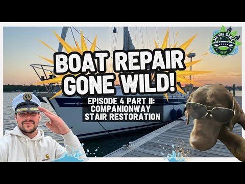 SANDING & PREPPING THE COMPANIONWAY STEPS SUBPRIME SANDING EP4 PART II
