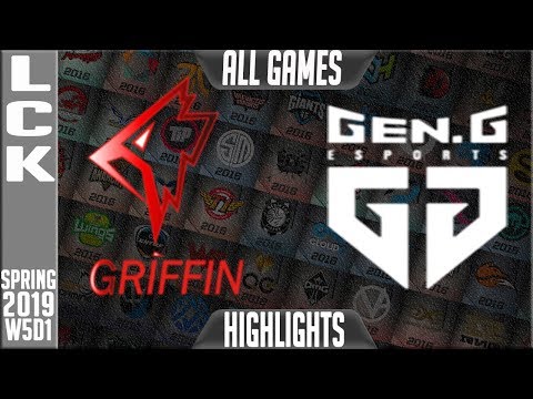 GRF vs GEN Highlights ALL GAMES | LCK Spring 2019 Week 5 Day 1 | Griffin vs Gen.G
