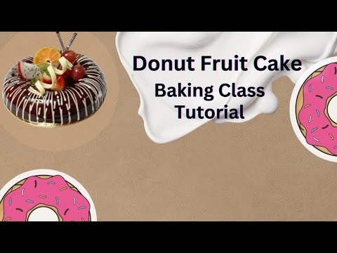 Rich Chocolate Truffle Donut Cake Decorating Tutorial Baking Class  doughnut theme cake