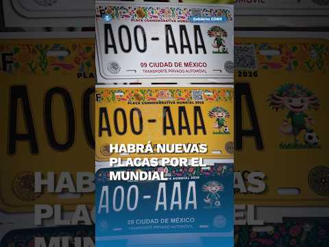 CDMX lanza placas vehiculares de edición limitada para conmemorar Mundial 2026 #shorts