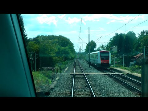 28.11.2022: KOLEJE W CHORWACJI.  HRVATSKI LESKOWAC - JASTREBARSKO W KABINIE MASZYNISTY