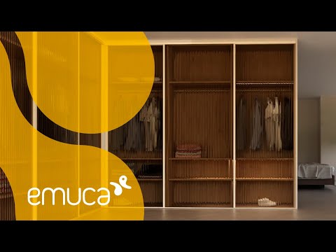 Kit pour armoire à 2 portes coulissantes à fermeture amortie Placard 74 EMUCA