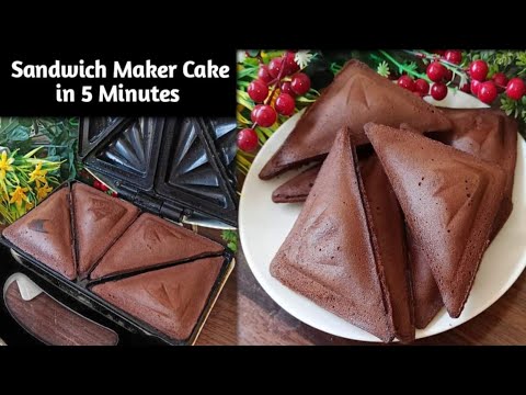 Chocolate Cake 5 Mins In Sandwich Maker|Without Oven Tea Cake Recipe|Tea Cake in Sandwich Maker