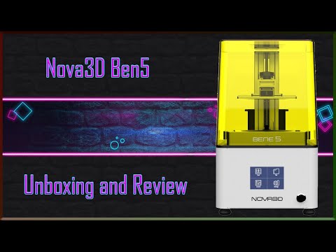 Nova3D Ben5 Resin unboxing and first print
