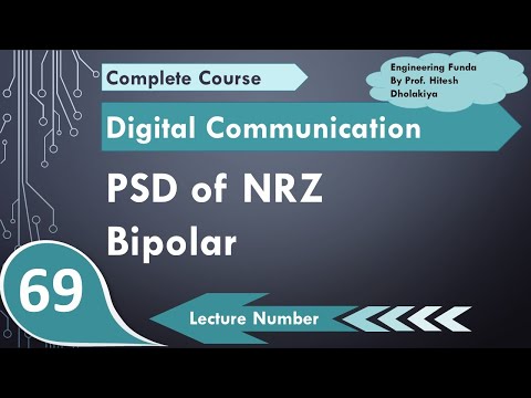 PSD of NRZ Bipolar Line Coding Scheme in Digital Communication by Engineering Funda