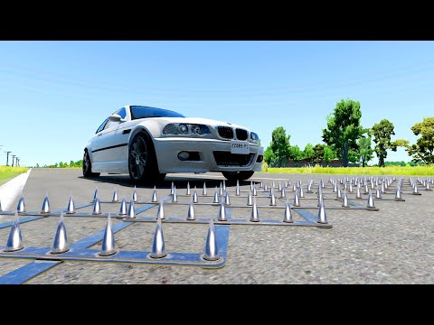 Cars vs Spike Strip #03 ~ BeamNG Drive