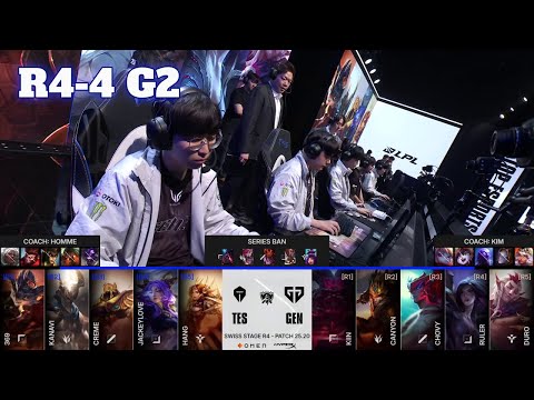 GEN vs TES - Game 2 | Day 7 LoL Worlds 2025 Swiss Stage | Gen.G vs Top Esports G2 full