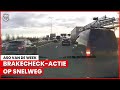 Bestuurder schrikt zich dood na absurde brakecheck-actie