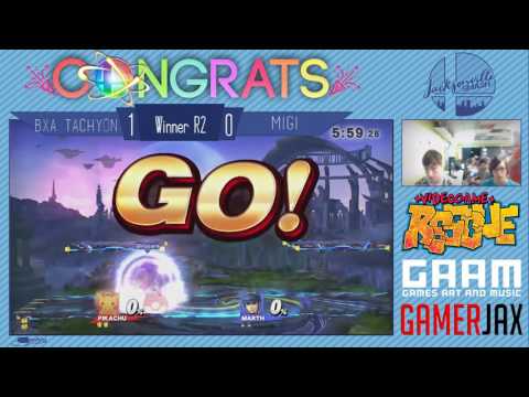 Jax Smash Weekly 2/2 - BxA Tachyon(Pikachu) Vs MiGi(Marth) - Wii U Winners R2
