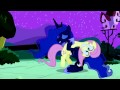 Fluttershy Gets Hugged By Luna