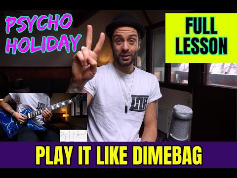 🔥 PanterA 🔥 PLAY IT LIKE DIMEBAG #34 🔪😵‍💫 Psycho Holiday 🎄 Solo Lesson by Attila Voros (Full Lesson)