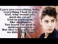Justin Bieber - Nothing Like Us (Lyrics On Screen ...