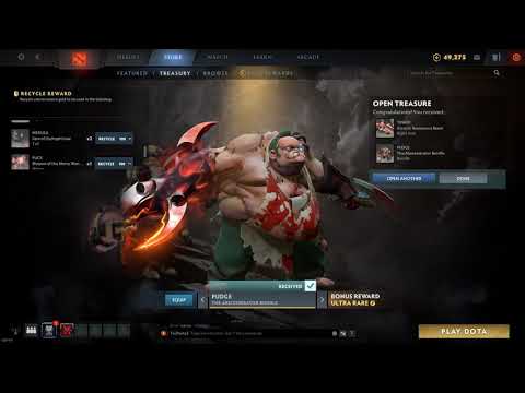 DOTA 2 Immortal Treasure 1 2020 Pudge Ultra Rare !!! - (Unboxing Treasures DOTA 2)