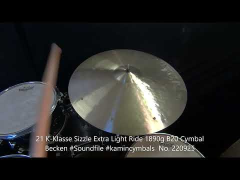 21" K-Klasse Sizzle Extra Light Ride 1890g B20 Cymbal Becken #Soundfile #kamincymbals | No. 220925