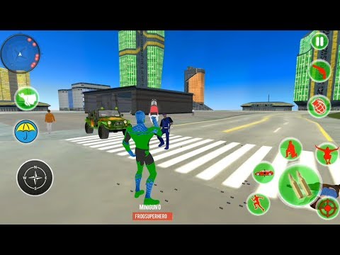 Rope Superhero Frog | Flying Spider Rope Hero Missions - Android GamePlay