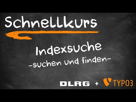 Schnellkurs - TYPO3 - 29 Indexsuche