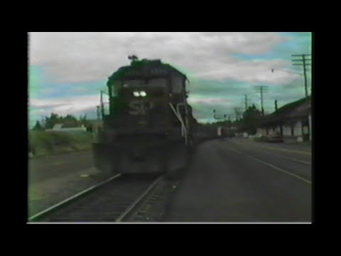 1103. SOUTHERN PACIFIC SP 8553 at Station depot Eugene Oregon 1990 with
