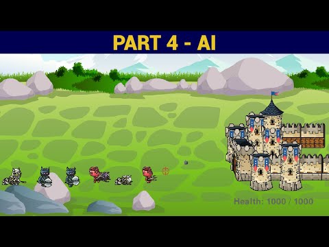 PyGame Castle Defender Game Beginner Tutorial in Python - PART 4 | Adding AI
