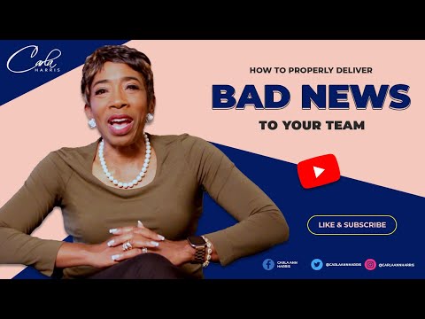 How to properly deliver bad news to your team