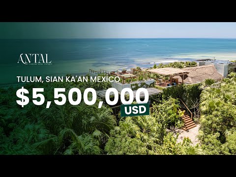 Touring a $5.5 M USD beachfront eco-villa in Tulum, Sian Ka'an Reserve
