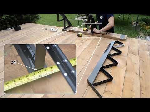 1 to 7 steps Aluminum stair frame / Installation Limon Aluminium 1 à 7 marches