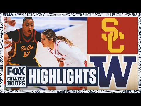 No. 6 USC Trojans vs. Washington Huskies Highlights | FOX College Hoops