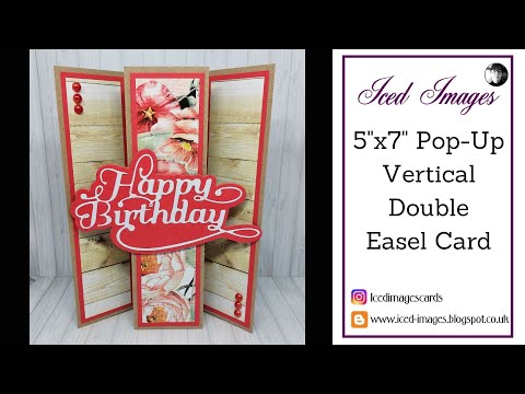 5x7 Pop Up Vertical Double Easel Card