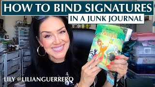 How to Bind Signatures for Little Golden Book Junk Journals #bookbinding