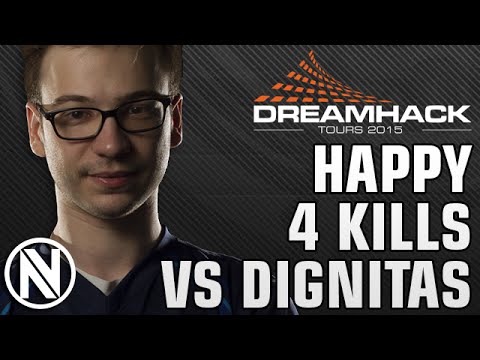 CSGO HAPPY 4K vs DIGNITAS DREAMHACK TOURS 2015 - ENVYUS BEST MOMENTS #9