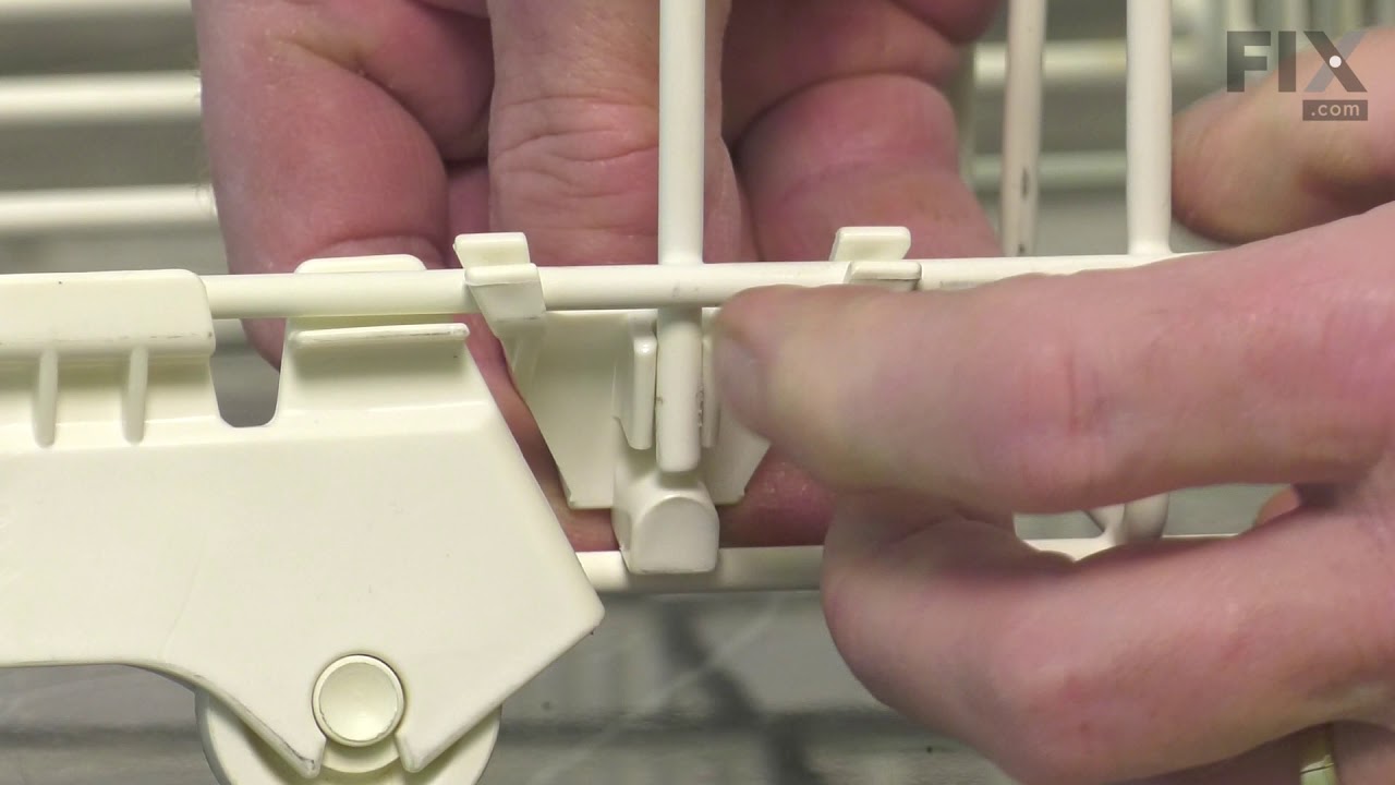 Replacing your KitchenAid Dishwasher Lower Dishrack - Grey