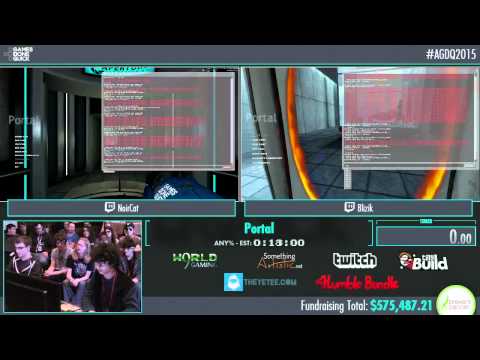 Awesome Games Done Quick 2015 - Part 138 - Portal by NoirCat and Blizik