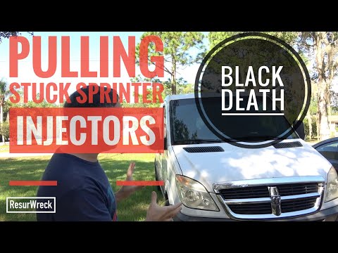 How to Remove Black Death Seized Diesel Injectors on a NCV3 Sprinter Van with a OM642 3.0 V6 Engine