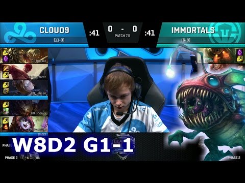 Cloud 9 vs Immortals Game 1 | S7 NA LCS Spring 2017 Week 8 Day 2 | C9 vs IMT G1 W8D1 1080p