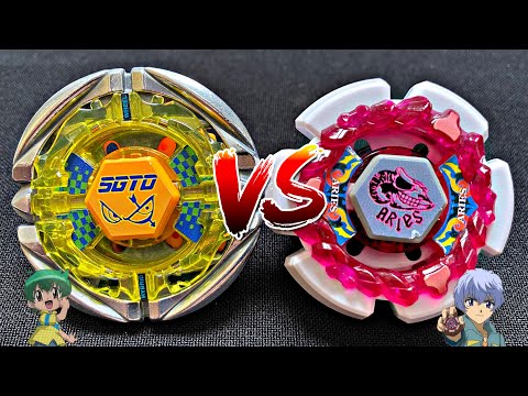 FLAME SAGITTARIO C145S vs ROCK ARIES ED145B - Metal Fight Beyblade