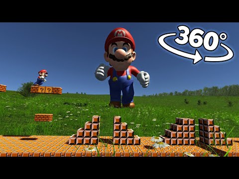 360VR Giant Super Mario chase you!