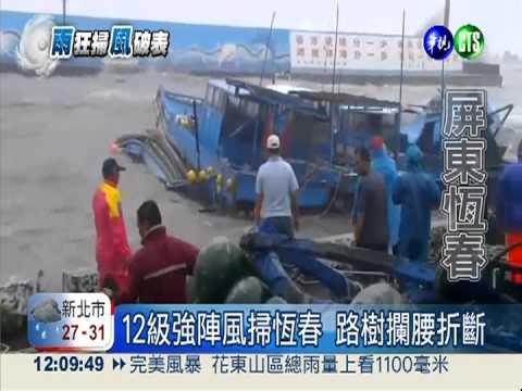 暴力兔撒野! 恆春12級風吹斷路樹